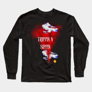drink n smoke trippin 420 Long Sleeve T-Shirt